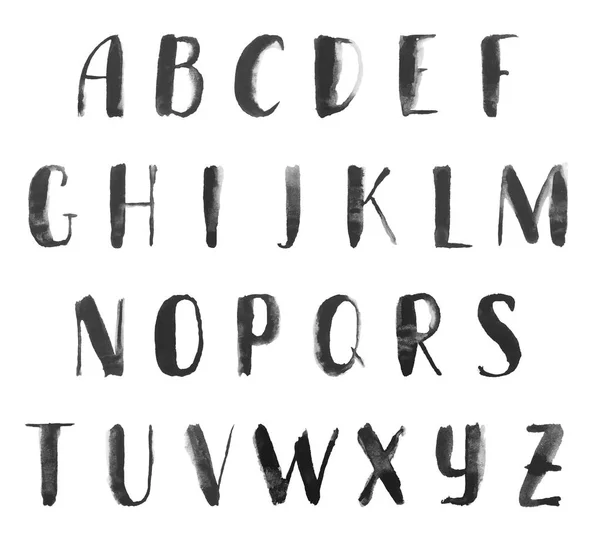 Vector geborsteld aquarel alfabet — Stockvector