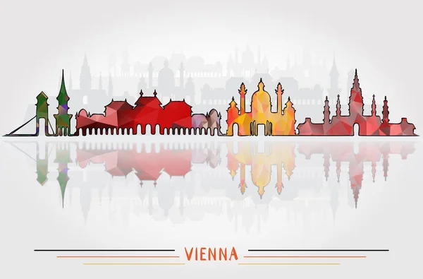 Vector Viena Fondo de la ciudad — Vector de stock