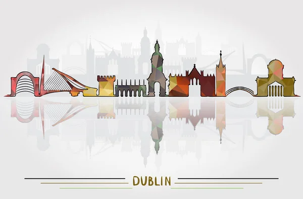 Vector Dublin City background — Stock Vector