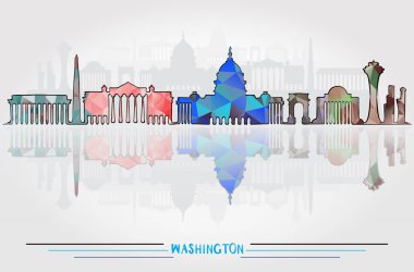 Vektör Washington şehir arka plan