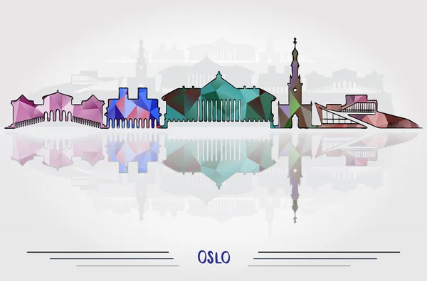 Vecteur Oslo Ville arrière-plan — Image vectorielle