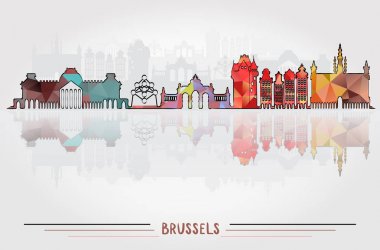 Vektör Brussels City arka plan