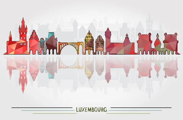 Vector Luxembourg City background — Stock Vector