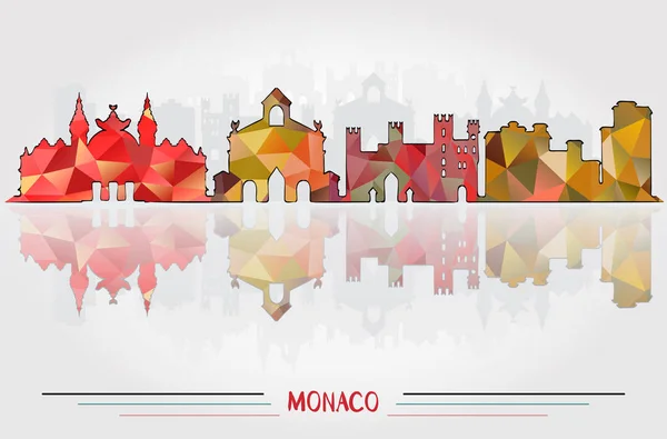 Město Monako vektorové pozadí — Stockový vektor
