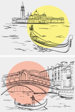 Gondollarının Rialto Bridge, Lido Adası, Venedik oteller