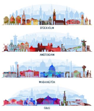 İmgelerinde Stockholm, Amsterdam, Washington, Oslo