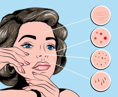 Yüz treatmets pop sanat tarzı