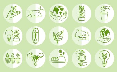 Set of environmental icons clipart