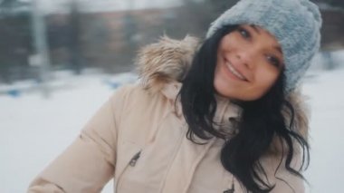 Kış Park aşık genç kız