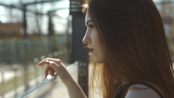 Close-up of sad young woman. — Stock Video