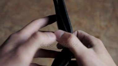 Deri cüzdan boş hiç para ile