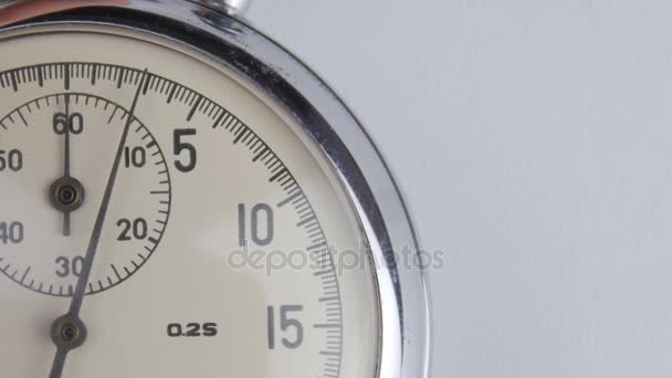 Gros plan de Chronomètre sur un fond blanc 