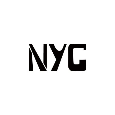 Nyc stencil harfleri. Beyaz arka plana duvar yazıları yaz. Tebrik kartları, kaplamalar, posterler için harf şablonları tasarla
