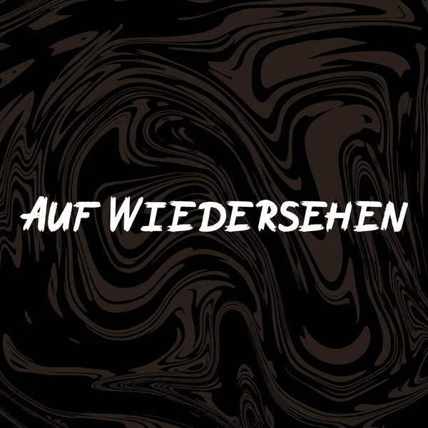 Aufwiedersehen 은검은 글자를 손을칠 오버레이 포스터 게르먼 템플릿 설계함 — 스톡 벡터