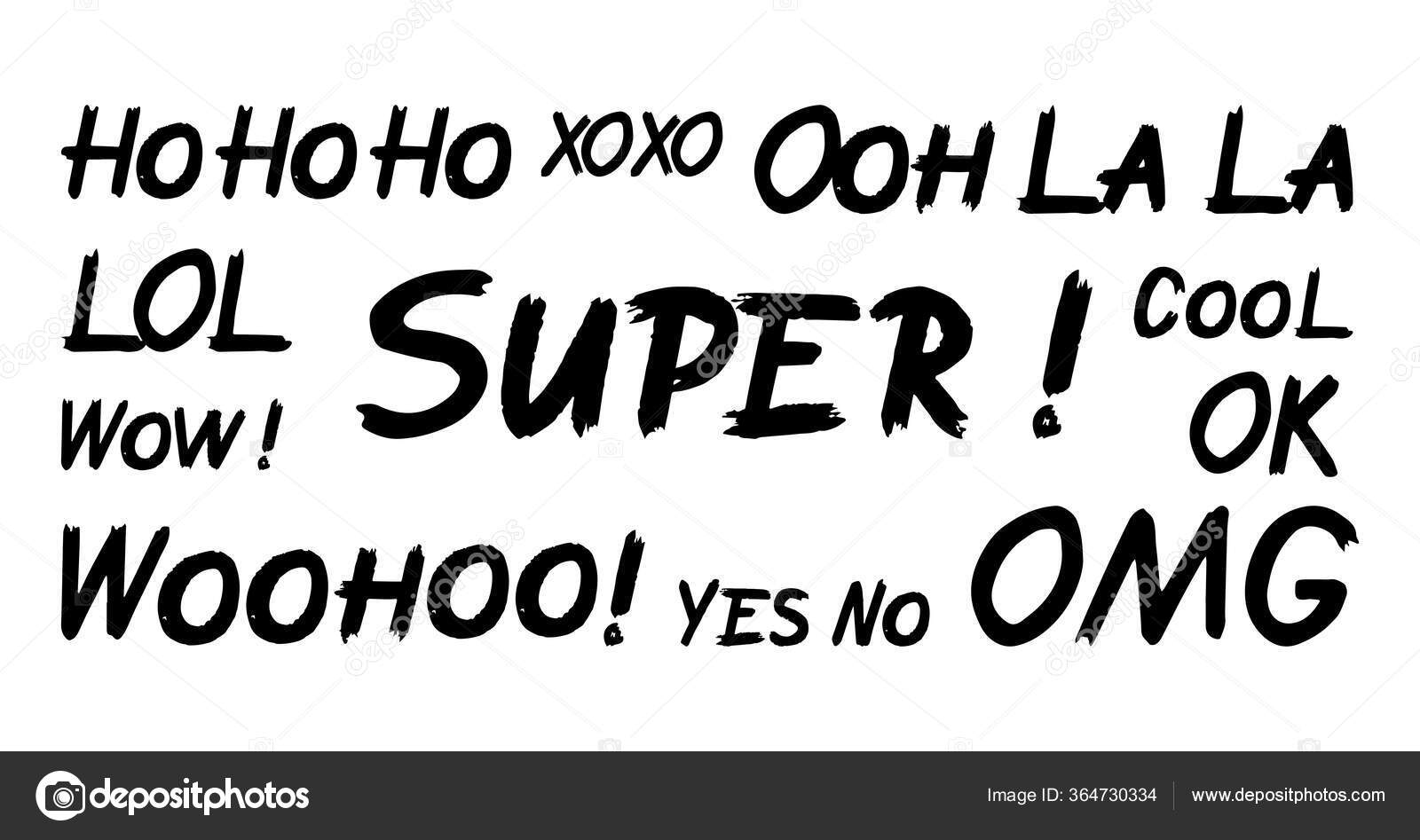 Set Positive Brush Hand Drawn Lettering Hohoho Xoxo Ooh Lala Vector Image By C V Topku Mail Ru Vector Stock Set Positive Brush Hand Drawn Lettering Hohoho Xoxo Ooh Lala Vector Image By C V Topku Mail Ru Vector Stock