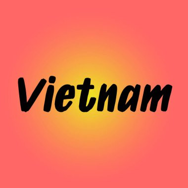 Vietnam fırçasıyla boyanmış el yazısı arka planda bayrak ile yazılmış. Tebrik kartları, kaplamalar, posterler için şablonlar tasarla