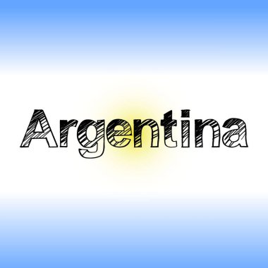 Arjantin fırça fırçasıyla boyanmış el yazısı arka planda bayrak ile yazılmış. Tebrik kartları, kaplamalar, posterler için şablonlar tasarla