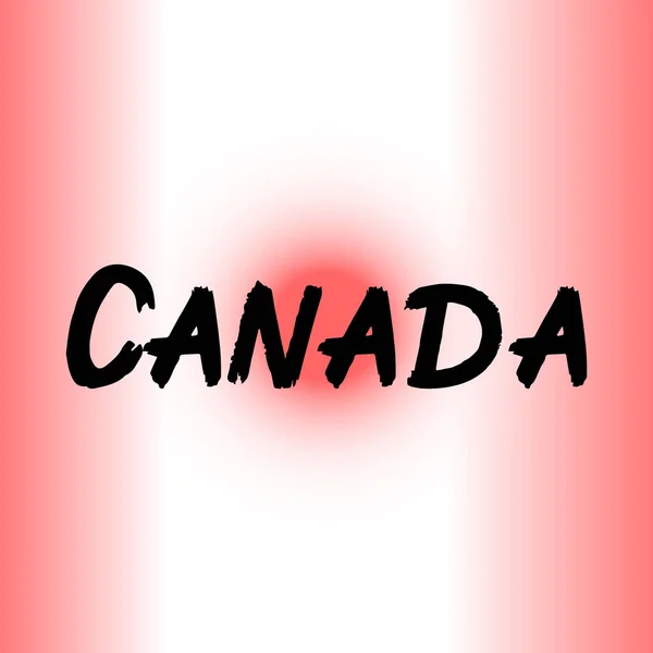 Pincel Canadá Pintar Letras Dibujadas Mano Sobre Fondo Con Bandera — Archivo Imágenes Vectoriales