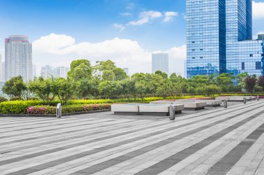Shanghai şehir meydanında görünümünü