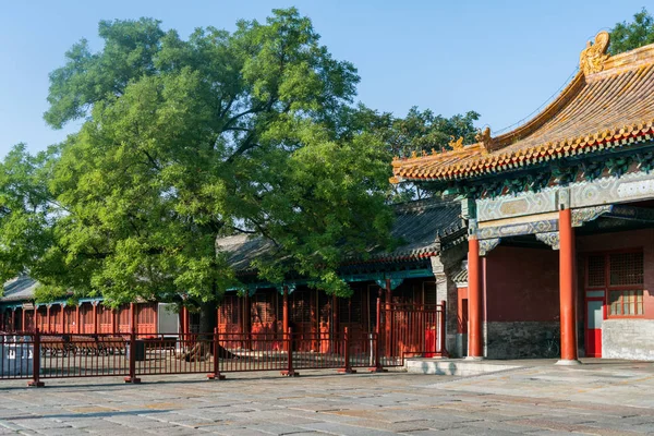 Запретный город под голубым небом в Пекине — стоковое фото