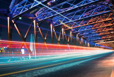 Waibaidu Köprüsü, Shanghai gece görünümü