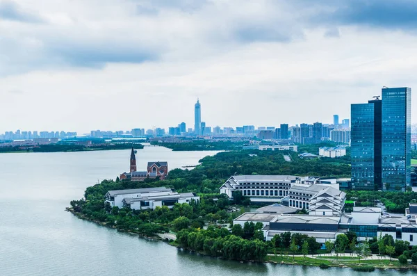 Vista de paisaje urbano con horizonte —  Fotos de Stock