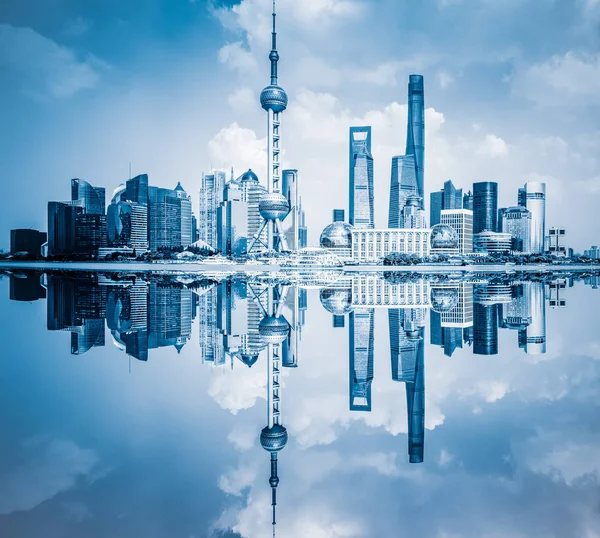 Шанхай skyline Панорама — стокове фото