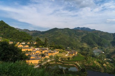 Çin antik köy çiftlik.