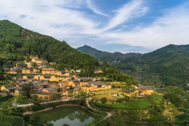 Çin antik köy çiftlik.