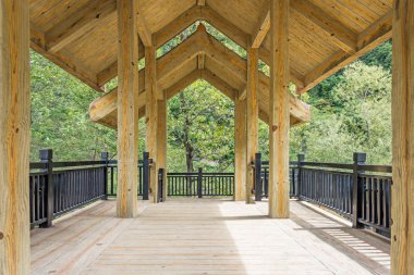 Bir ahşap köşk şehir Çin'in iç görünüm.