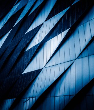 Close-Up Modern ofis binaları, Shanghai, Çin.