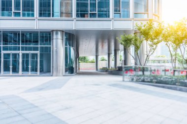 Shanghai, Çin için modern mimarinin boş Meydanı.