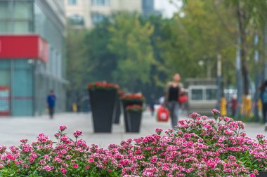 Çin şehri şehir meydanında görünümünü.