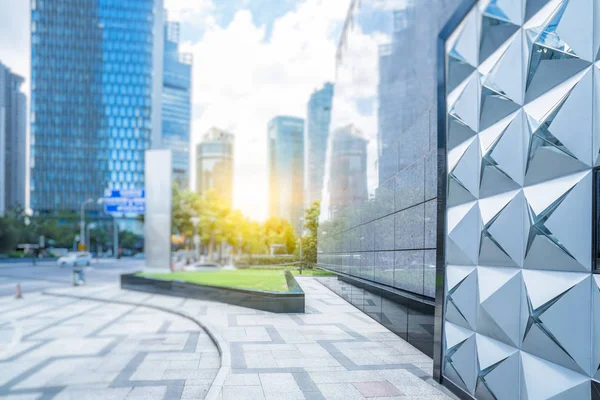 Shanghai, Çin için modern mimarinin boş Meydanı.