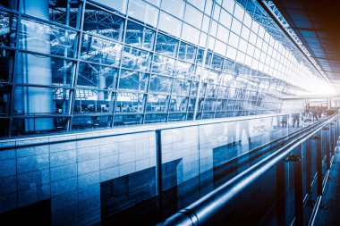 Bir binada modern şehir Çin'cam cephe.