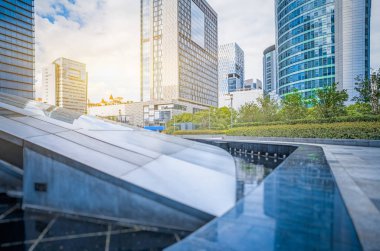 Shanghai, Çin şehir meydanında görünümünü