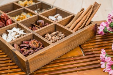 Masada Çin bitkisel ilaçları var.