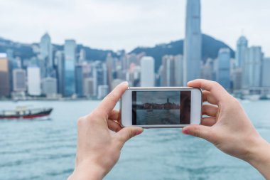 victoria limanın Hong Kong fotoğraf
