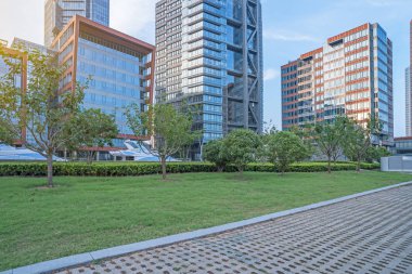 Shanghai şehir meydanında görünümünü