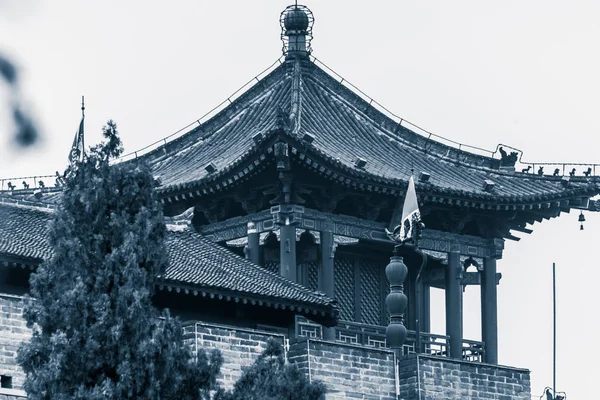 Toit Détail du bâtiment historique en Chine — Photo