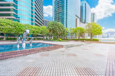 ferry terminal gözlem güverteden Hong Kong limanının görünümü