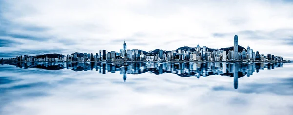 Blick auf den Victoria-Hafen in Hongkong — Stockfoto