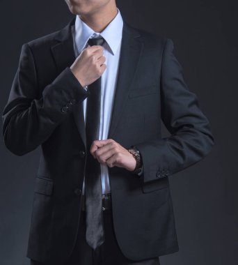 Genç adam, iş kavramları Studio portresi