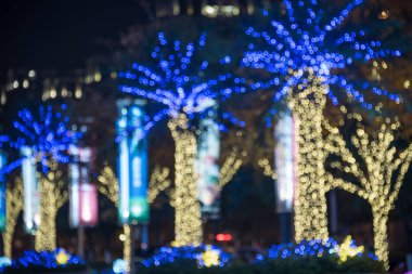 Geceleri ufuk ışıklar şehir 