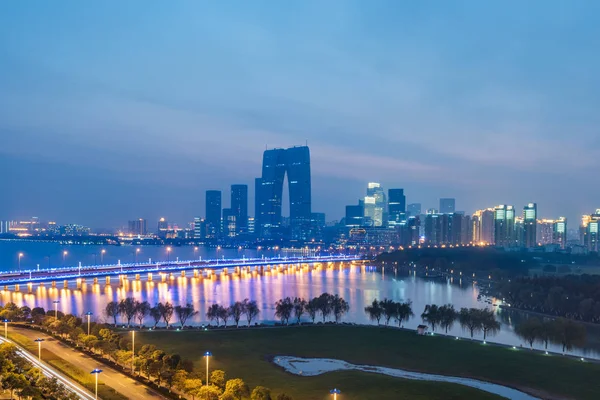 Vista aérea del paisaje urbano de Suzhou —  Fotos de Stock