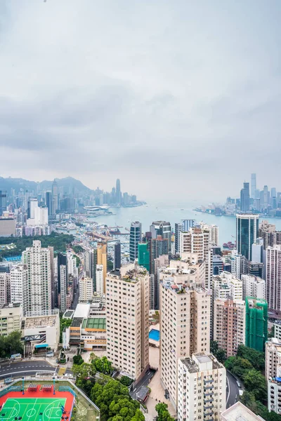 香港公寓楼鸟瞰图 — 图库照片
