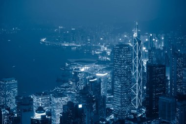 victoria Limanı Hong Kong görünümünü