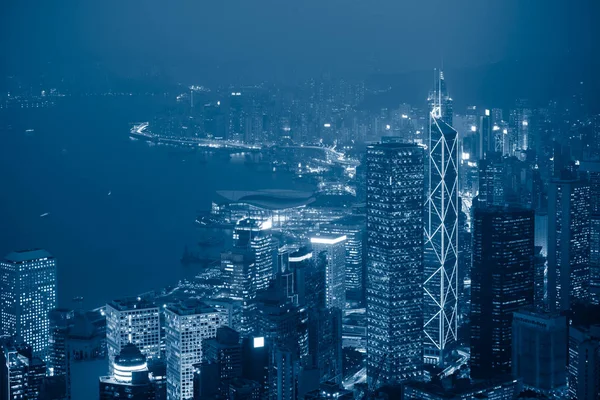 Видом на гавань Вікторія у Гонконгу — стокове фото