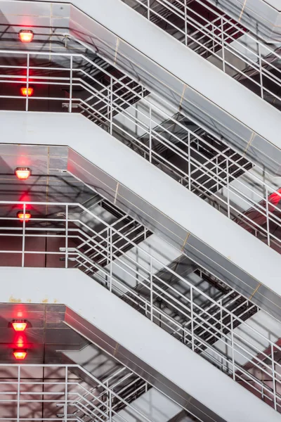 Side View Of Stairs With Handrails in city