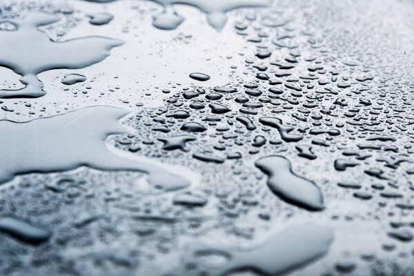 Мокрый металлический фон в сером тоне
